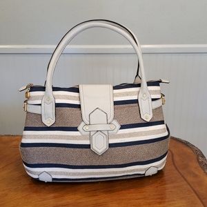 Eric Javits large striped woven purse